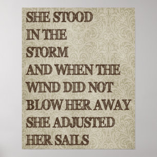 Poster Elle Ajusta Ses Voiles