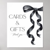 Poster Elle attache le noeud Black Bow Cards and Gifts (Devant)
