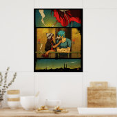 Poster Elle Bat Mon Amplificateur (Cuisine)