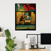 Poster Elle Bat Mon Amplificateur (Bureau à domicile)