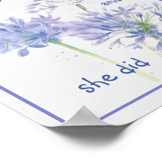 Poster "Elle croyait que la citation motivationnelle Papi (Coin)