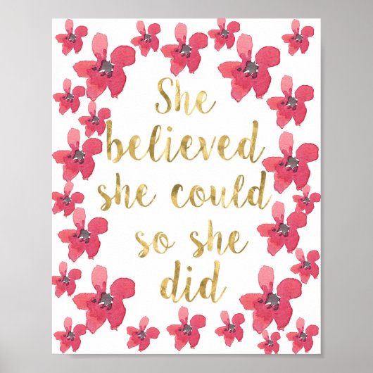 Poster Elle Croyait Qu'Elle Pourrait Le Faire, Décor De N (Devant)