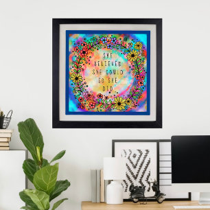 Poster "Elle Croyait Qu'Elle Pouvait Le Faire" Inspiratio