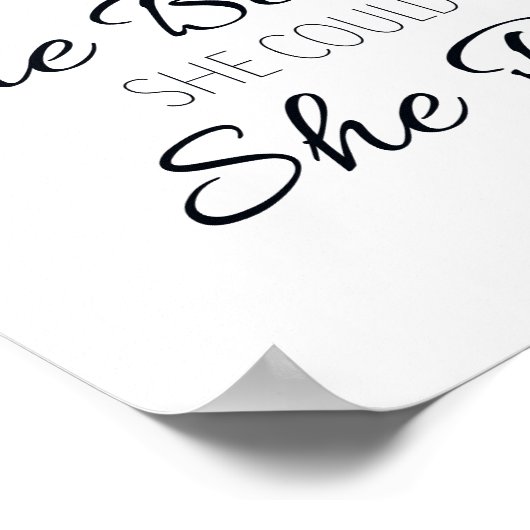 Poster Elle Croyait Qu'Elle Pouvait Script (Coin)