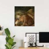 Poster « Elle embrassa l'ours » de John Bauer (Bureau à domicile)