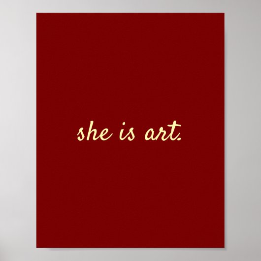 Poster elle est art (Devant)