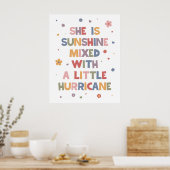 Poster Elle Est Brillante, Mélangée Avec Un Petit Ouragan (Cuisine)