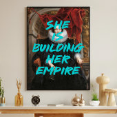 Poster Elle est en train de construire un mur de citation