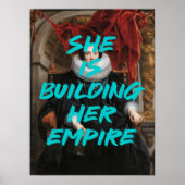 Poster Elle est en train de construire un mur de citation (Devant)