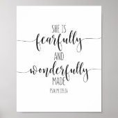 Poster Elle Est Fait Avec Peur Et Merveilleusement, Psaum (Devant)