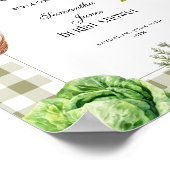 Poster Elle est fraîche sortie du marché Gingham Baby Sho (Coin)