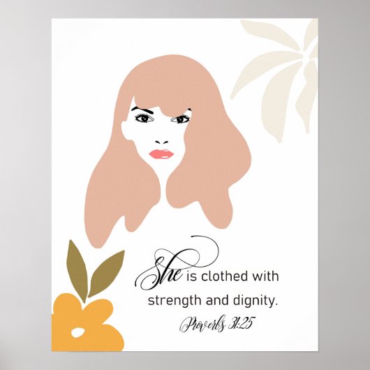Poster Elle Est Habillée De Force Et De Dignité, La Bible (Devant)