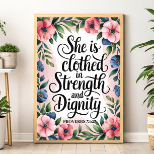 Poster Elle est habillée en force - Christian Wall Art