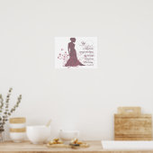 Poster "Elle est habillée en force et en dignité" (Cuisine)