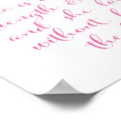 Poster Elle est habillée en force - verset bible - rose (Coin)