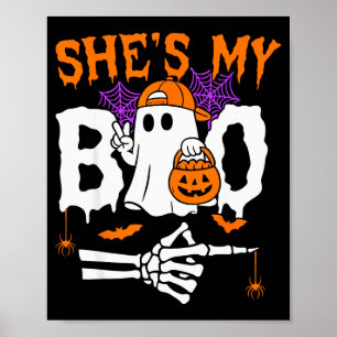 Poster Elle est ma Boo Ensemble de couple Halloween coupl