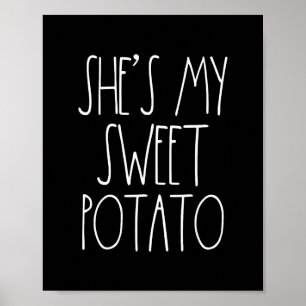 Poster Elle est ma patate douce Je Yam Set Couples Thanks