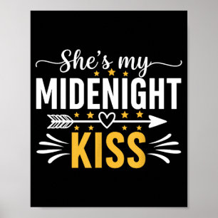Poster Elle est mon baiser de minuit Bonne année Nye appa