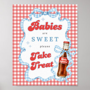 Poster Elle est prête à éclater Fête de bébé au soda Sucr