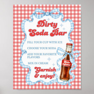 Poster Elle est prête Fête de Bébé au Bar de Soda Pop