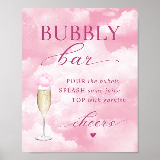 Poster Elle est sur Cloud Nine Bubbly Bar (Devant)
