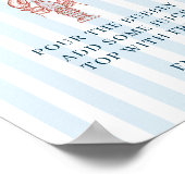 Poster Elle est un bon parti Bar à mimosa rayé homard (Coin)