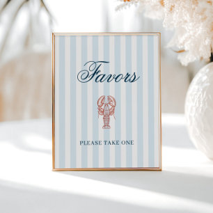Poster Elle est un bon parti Favors rayé de homard