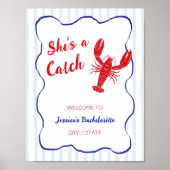 Poster Elle est un homard à croquer Enterrement de vie de (Devant)