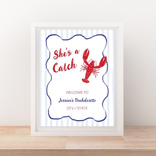 Poster Elle est un homard à croquer Enterrement de vie de