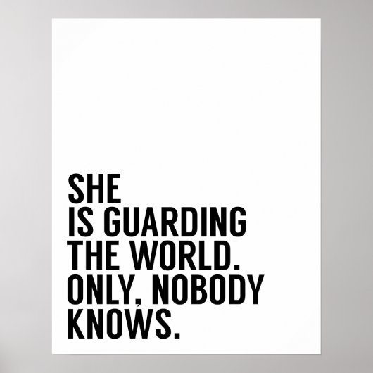 Poster Elle garde l'affiche mondiale (Devant)