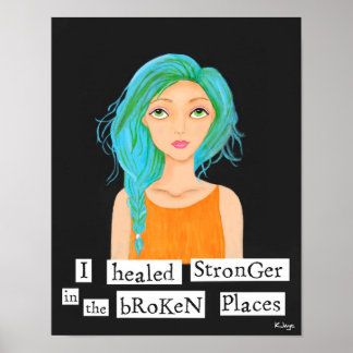 Poster Elle Healed Stronge - Beaux-Arts Inspirationnels