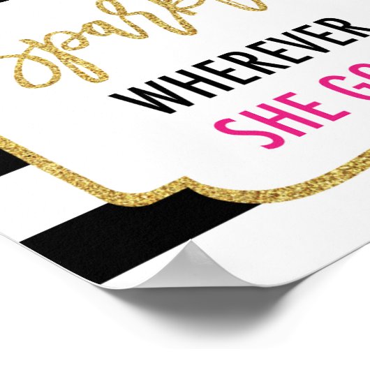 Poster Elle laisse une petite étincelle où qu'elle aille  (Coin)