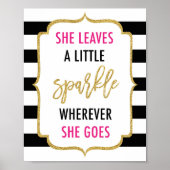 Poster Elle Laisse Une Petite Étincelle Partout Où Elle V (Devant)