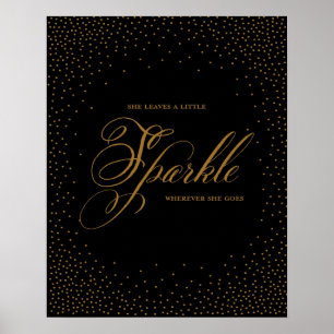 Poster Elle laisse une petite étincelle - Toile Premium