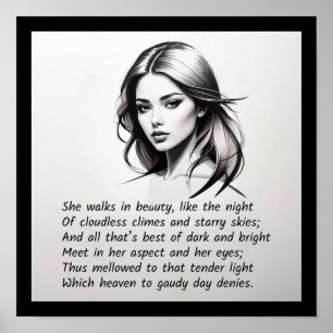 Poster Elle marche dans la beauté