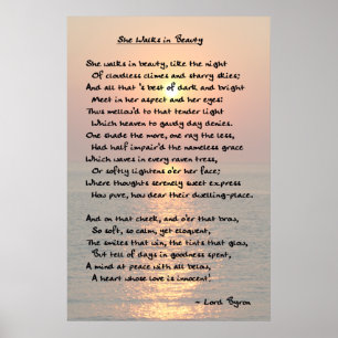 Poster "Elle Marche Dans La Beauté" Imprimer