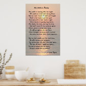 Poster "Elle Marche Dans La Beauté" Imprimer (Cuisine)