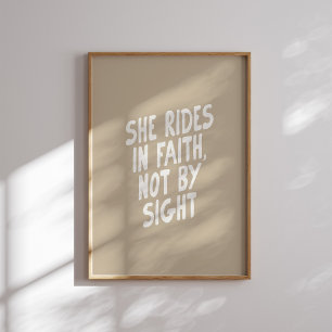 Poster Elle marche dans la foi pas dans la vision occiden