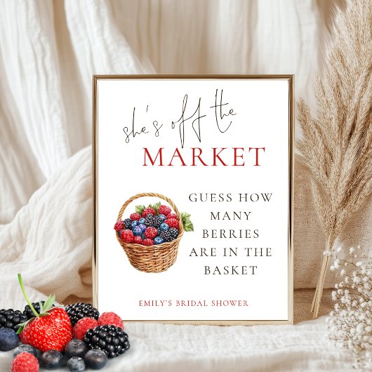 Poster Elle n'est pas sur le marché Devine combien de Fêt