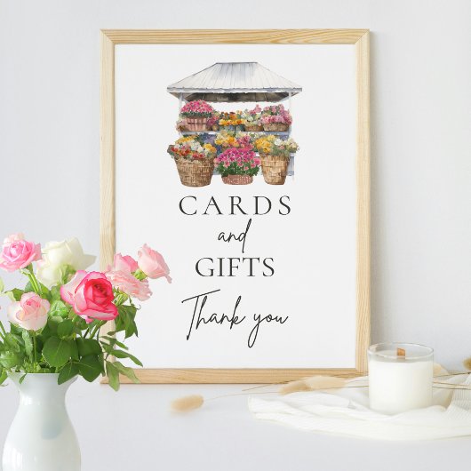 Poster Elle n'est pas sur le marché Floral Script Cards