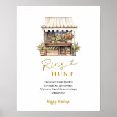 Poster Elle n'est pas sur le marché Ring Hunt Game Sign (Devant)