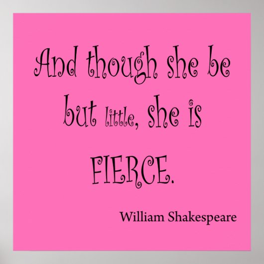Poster Elle n'est que petite elle est Fierce Shakespeare  (Devant)