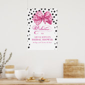 Poster Elle noue l'Affiche de bienvenue de Fête des marié (Cuisine)