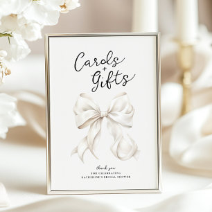 Poster Elle noue le noeud Cartes & Cadeaux Panneau de la 