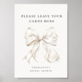 Poster Elle noue le noeud Favors Panneau de table (Devant)