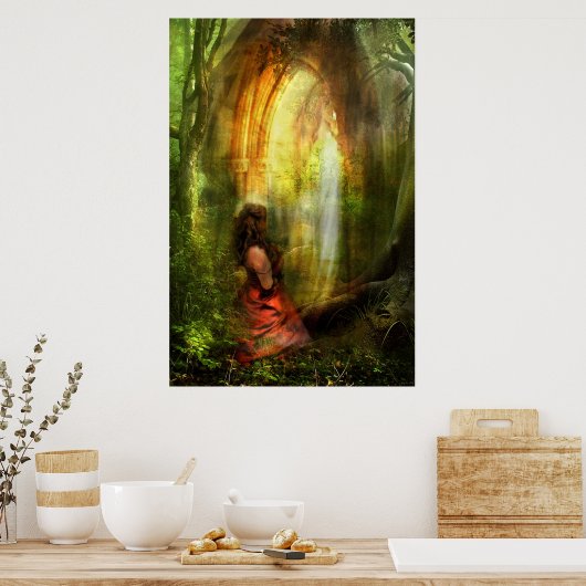 Poster Elle priait avec prière (Cuisine)