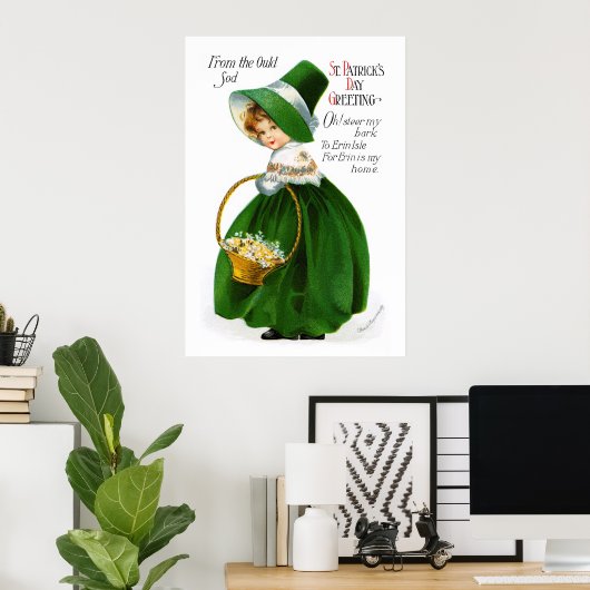 Poster Ellen Clapsaddle's St-Patricks-Day Girl (Bureau à domicile)