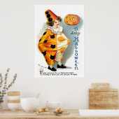 Poster Ellen H. Clapsaddle : Arlequin Halloween (Cuisine)