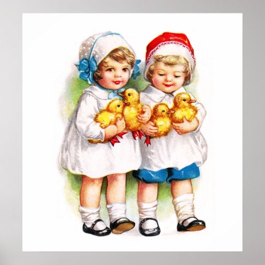 Poster Ellen H. Clapsaddle : Enfants avec colliers (Devant)