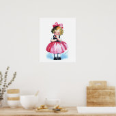 Poster Ellen H. Clapsaddle : Fille au coeur (Cuisine)